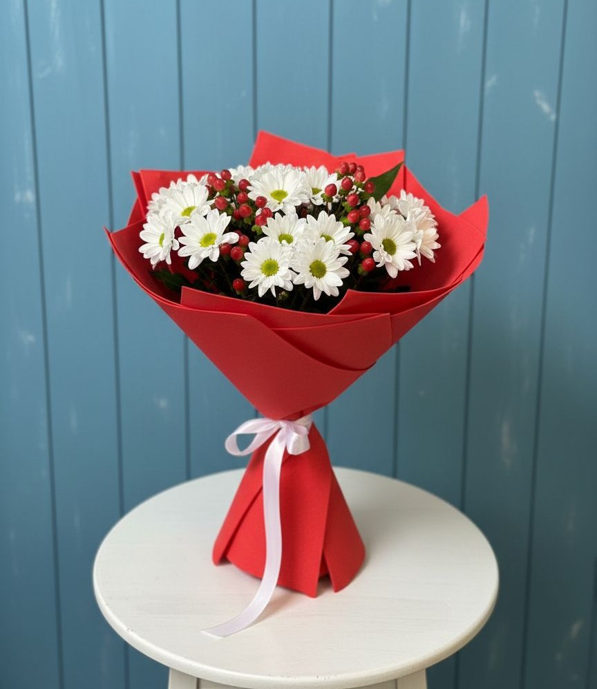 Букет цветов из: Хризантемы в Сармаково