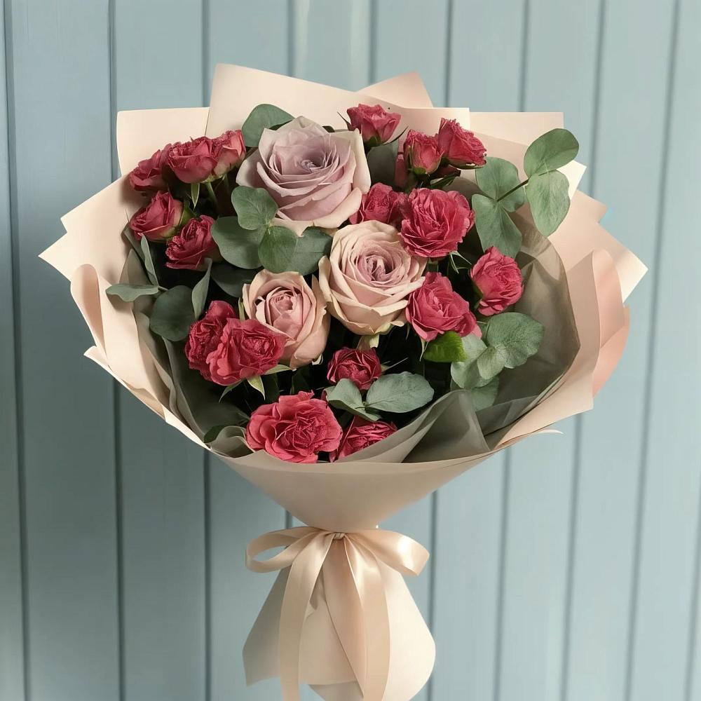 Букет цветов из: Гвоздики и Розы в Сармаково