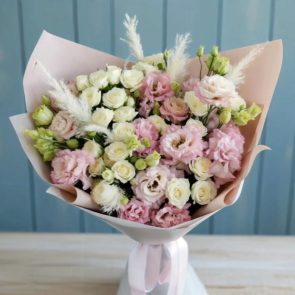 Букет цветов из: Альстромерии и Розы в Сармаково