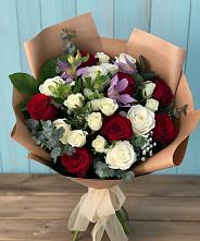 Букет цветов из:  Розы и Альстромерии в Сармаково