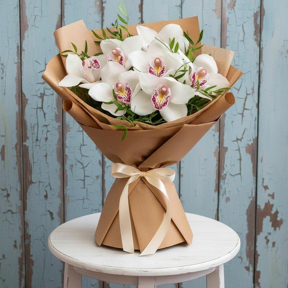 Букет цветов из: Орхидеи и Розы в Сармаково