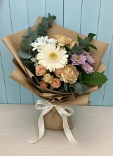 Букет цветов из:  Герберы и Хризантемы в Сармаково
