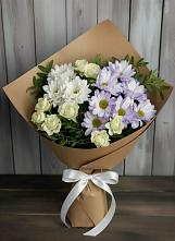 Букет цветов из:  Хризантемы и Розы в Сармаково