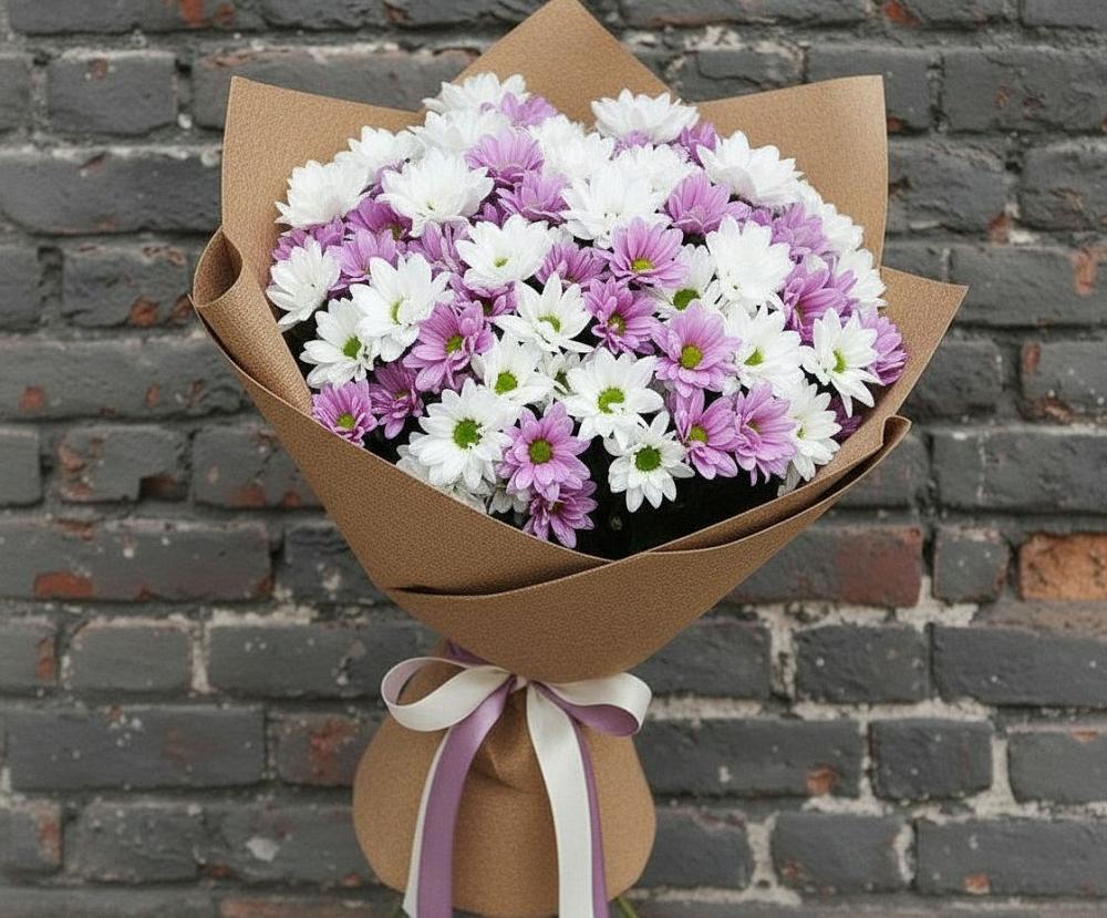 Букет цветов из: Хризантемы в Сармаково