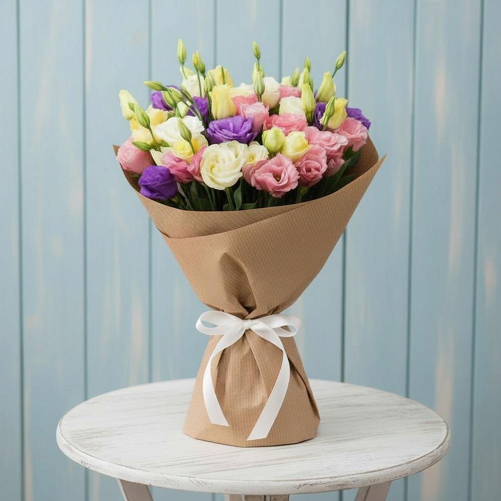 Букет цветов из: Лизиантусы в Сармаково