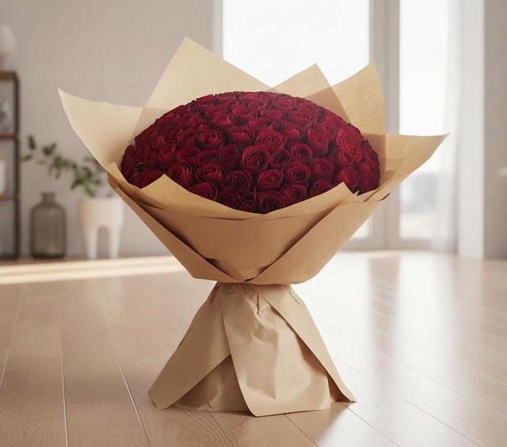 Букет 101 Красная роза в Сармаково