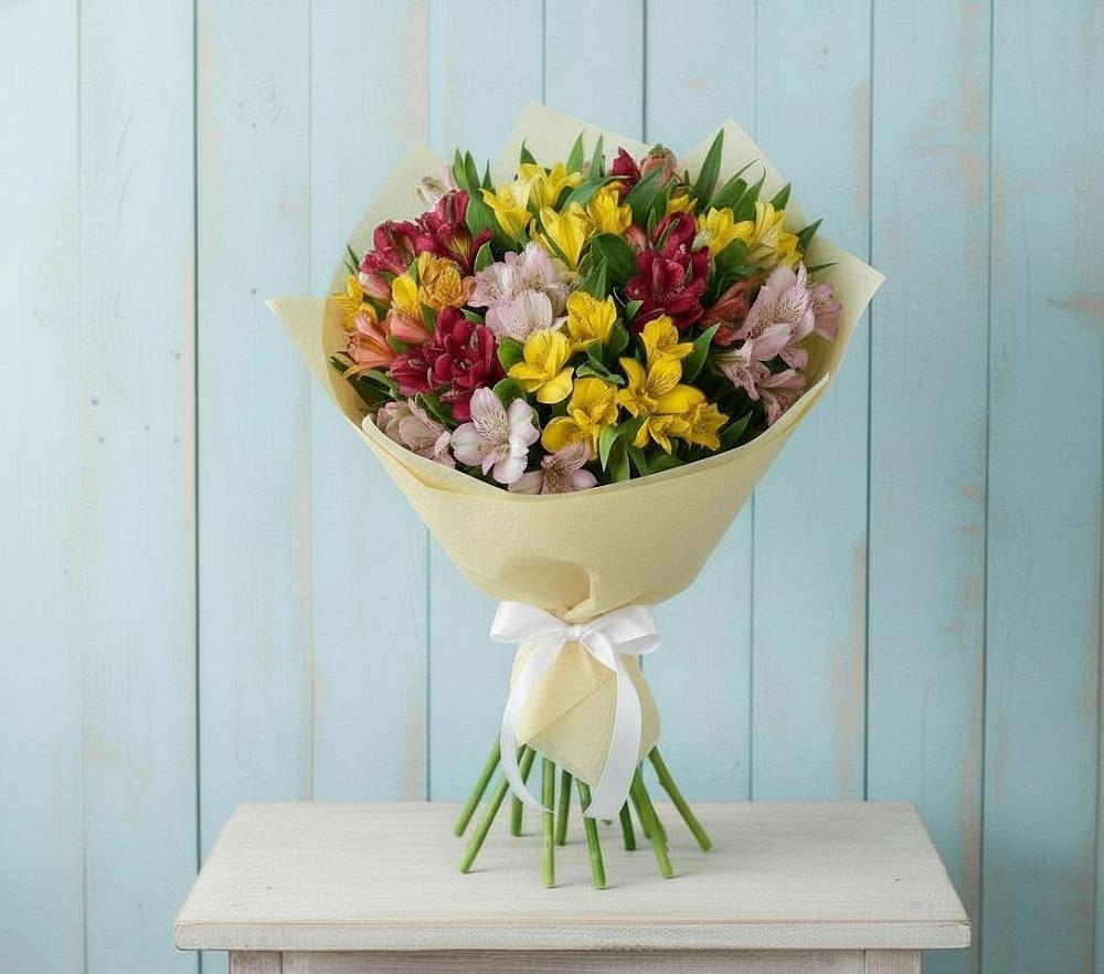 Букет цветов из: Альстромерии в Сармаково