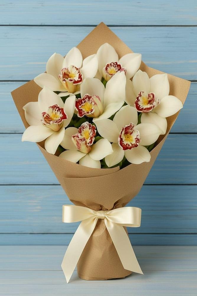 Букет цветов из: Орхидеи и Розы в Сармаково