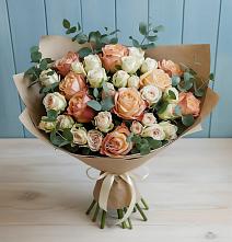 Букет цветов из:  Альстромерии и Розы #REPLACE_PRED# Сармаково