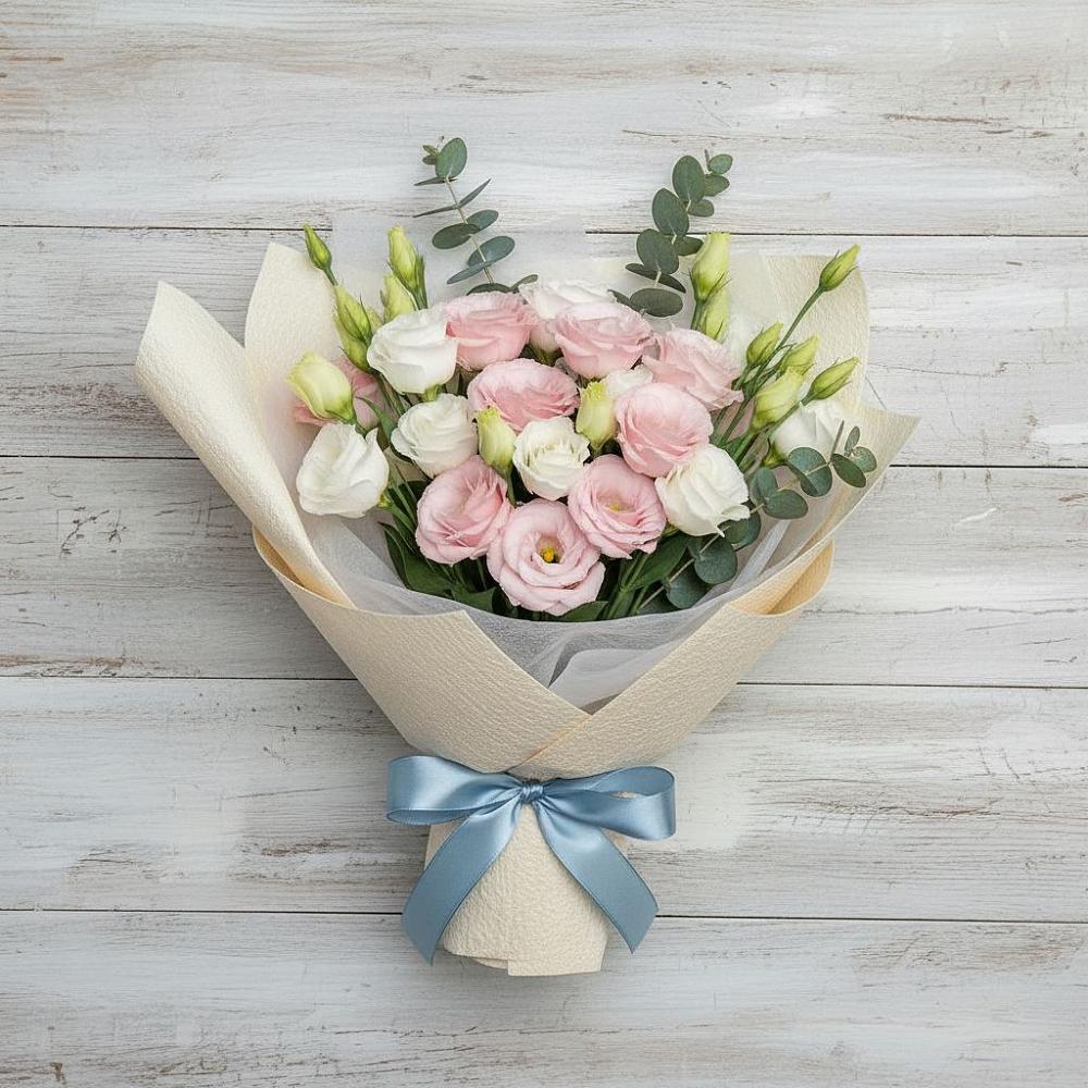 Букет цветов из: Лизиантусы в Сармаково